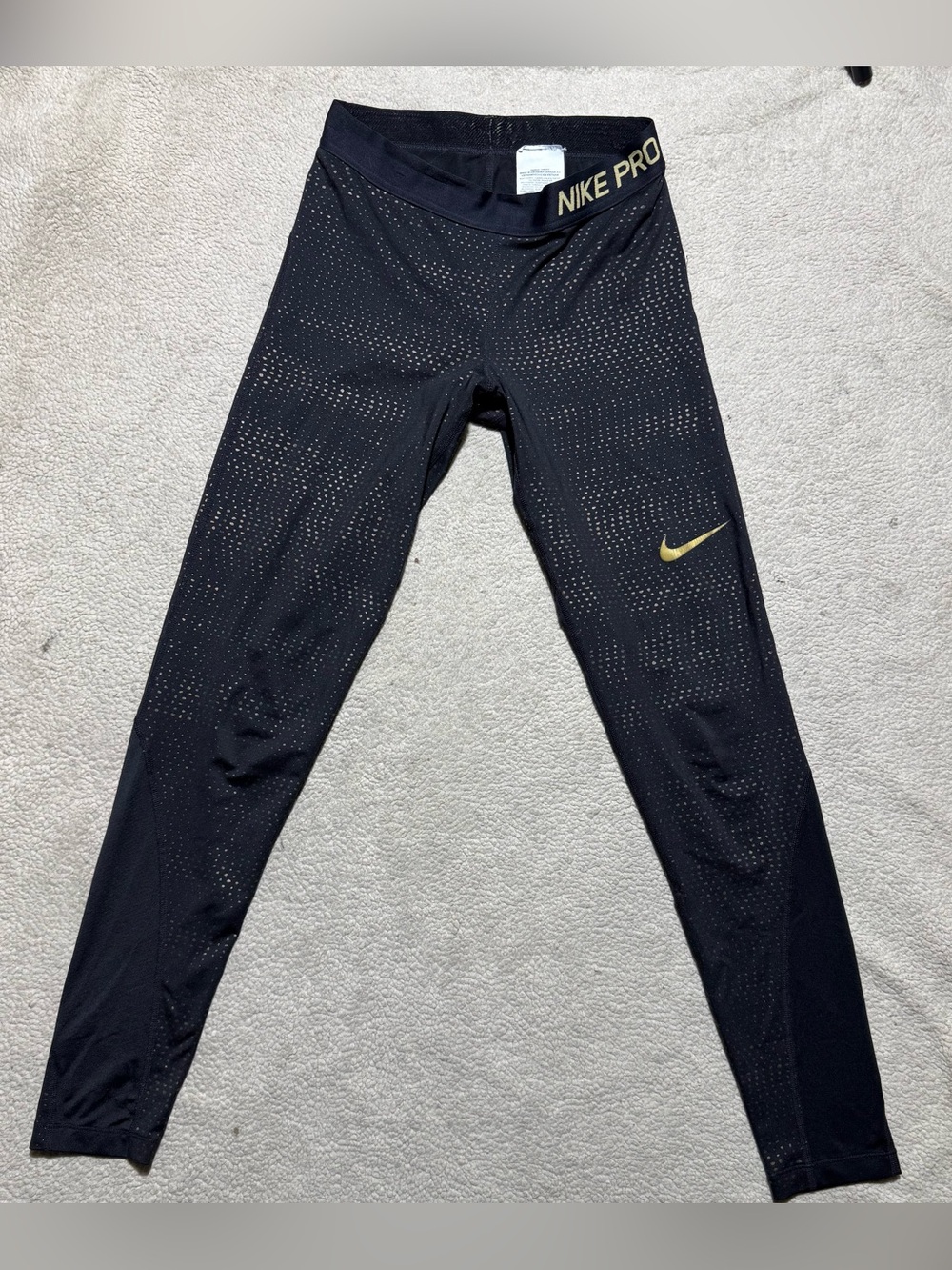 Nike Pro Pants Adult Small Dri-Fit Base Layer Stretch Breathable Athletic 24x26